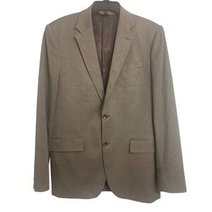 Banana Republic 42L Brown Chevron Herringbone Blazer Sport Coat Jacket